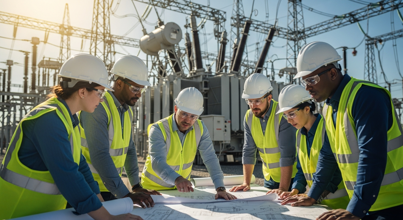 Team of engineers